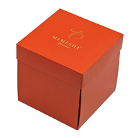 Boîte Cadeau Surprise Explosive DIY Haut de Gamme pour Anniversaire, Album Photo, Impression Dorée Brillante Orange, Écologique, Vente en Gros