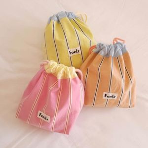 Wholesale Price Custom Logo and Size Canvas Drawstring <b>Bag</b> Eco Cotton <b>Dust</b> <b>Bags</b> Cotton Drawstring <b>Bag</b> With Colorful Stripe - Product Image 1