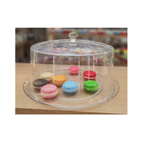 Assiettes de présentation rondes transparentes en plastique PC de 13,5 pouces, best-seller, avec un design élégant pour restaurants.
