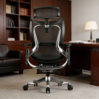Chaise de bureau ergonomique avec réglage en hauteur, design moderne, appuie-tête 3D réglable pour un usage domestique, chaise de direction en plastique