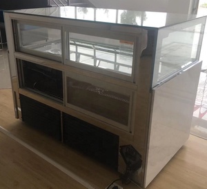 Nhiệt Độ Và Độ Ẩm Kiểm Soát Sô Cô La Hiển Thị Máy Làm Lạnh Tủ Vuông Kính Showcase Tủ Lạnh - Product Image 5