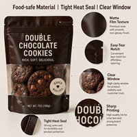 Sachet alimentaire multi-usages à fenêtre transparente, qualité alimentaire, pour chocolat, biscuits et autres snacks