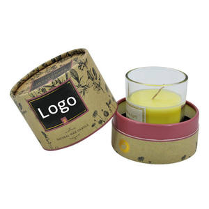 Geri dönüşümlü malzeme lüks mum ambalaj siyah kağıt tüpler 10cm mum - Product Image 3