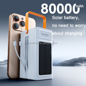 Grande banque de puissance <span class=keywords><strong>80000</strong></span> <span class=keywords><strong>mAh</strong></span> haute capacité qualité voyage en plein air Camping lumière solaire PowerBank <span class=keywords><strong>80000</strong></span> <span class=keywords><strong>MAh</strong></span> câble de lanière intégré - Product Image 4