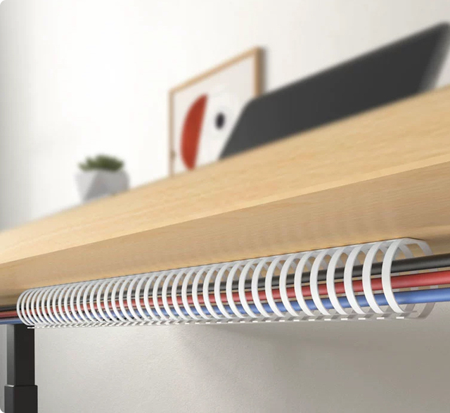Height Adjustable Non-Drilling Cable Management Organizer Under Desk Office Spine Duct Furniture Hardware for Computer Desk