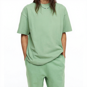 Camiseta de Verano para Hombre, Manga Corta, Lisa, Corte Regular, Ligera, Cuello Holgado, Moderna, de Algodón, Secado Rápido y Transpirable, Venta al Por Mayor - Product Image 1