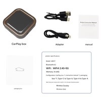 Boîte AI Mini sans fil CarPlay Android Auto, connexion automatique, dongle Plug and Play pour voitures équipées de CarPlay et Android Auto filaire d'origine