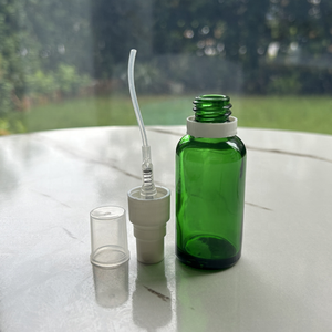 Botella de Vidrio Verde de <span class=keywords><strong>30</strong></span> <span class=keywords><strong>ml</strong></span> con Pulverizador Fino y Anillo de Seguridad para Perfume Corporal, Spray Floral y Agua de Colonia - Product Image 1