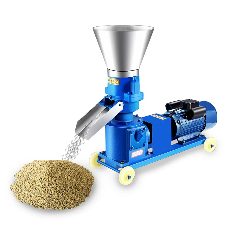 china manufactures electric breeding feed machine chicken duck rabbit fish flat die animal feed pellet making machine