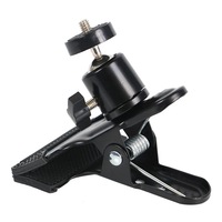 Pince à pince de montage pour caméra sur trépied robuste avec mini rotule pivotante à 360 degrés photographie 1/4 ''pince à ressort à vis