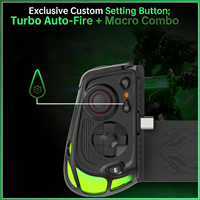 Control de Juego Inalámbrico Tipo-C con Bluetooth, Doble Vibración y Conector para Auriculares de Latencia Cero para Teléfonos Móviles