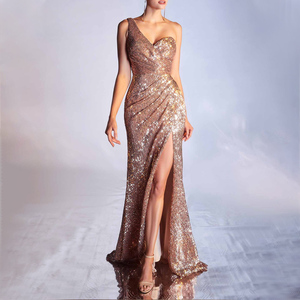 Elegante monospalla paillettes festa da ballo <span class=keywords><strong>con</strong></span> <span class=keywords><strong>spacco</strong></span> <span class=keywords><strong>abito</strong></span> da ballo Design sirena lunga stagione estiva x <span class=keywords><strong>abito</strong></span> da sera - Product Image 4