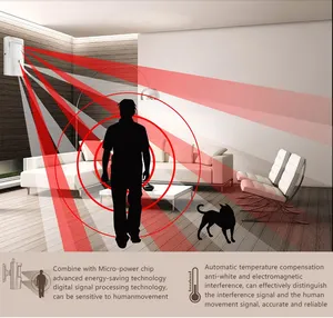 Оптовая продажа, Пассивный инфракрасный датчик движения с двойной сигнализацией, безопасность дома, беспроводной корпус на большие расстояния для лучшего модуля видеорегистратора