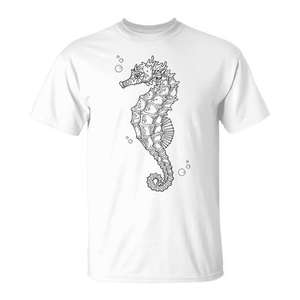 Camiseta retro vintage con diseño de caballito de mar para hombres y mujeres, diseño unisex - Product Image 1