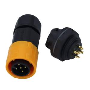 Xatlj M19 श्रृंखला 2 3 4 5 6 7 8 2 + 3 2 + 4 कोर पुरुष बट त्वरित लॉक वाटरप्रूफ कनेक्टर UL94V-0 25a - Product Image 3
