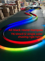 Console de programmation ARTNET DMX512RGBW en silicone noir, couleur magique, lumineuse à 360 degrés, protection IP65, interrupteur DC12V