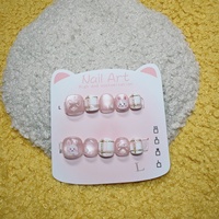 Faux ongles à presser pour enfants avec motifs de dessins animés, accessoires et patchs d'ongles DIY prêts à l'emploi