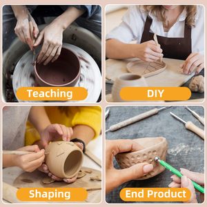 44 כלי חימר באיכות גבוהה פולימר כלי גילוף ערכות כלי קרמיקה ניתן להשתמש גרפיטי גילוף עיצוב כלי חרס - Product Image 5