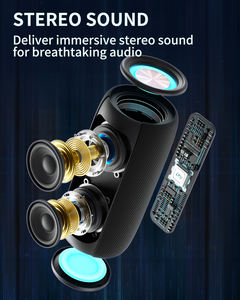 EE. UU./<span class=keywords><strong>CA</strong></span> Stock envío rápido F26 inalámbrico para altavoz Bluetooth V5.3 luces RGB 10W sonido IPX5 impermeable verdadero par inalámbrico - Product Image 2