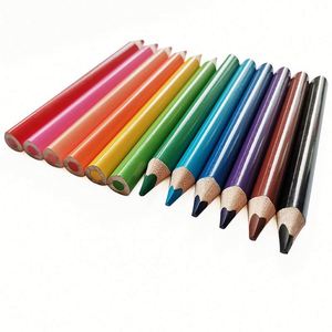 Ensemble de crayons de couleur miniatures promotionnels de 3,5 pouces avec logo personnalisé, crayons de couleur épais en bois - Product Image 4