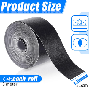 <span class=keywords><strong>Cinta</strong></span> de protección de cabeza transparente al por mayor de alta calidad para raqueta de pádel, cintas protectoras de paleta de Color blanco y negro - Product Image 2