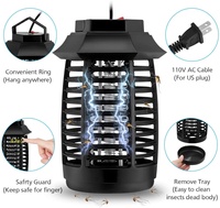 Piège à insectes électronique JZ, sans fil, écologique, en plastique, sans danger, pour l'intérieur, lampe anti-moustiques électrique