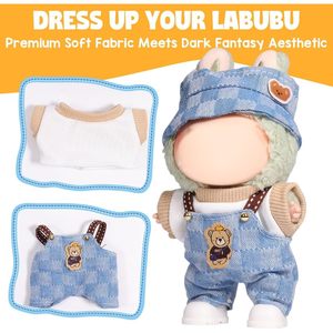 Ensemble 3 pièces vêtements garçons pour poupée Labubu 17cm chapeau et tenues robe LA BUBU pour poupées Lububu - Product Image 4