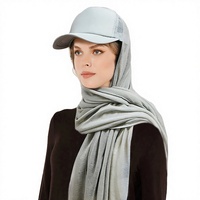 Nouveau design, mode estivale, hijab de plage, foulard pour femme, broderie à la main, châle uni, casquette de baseball instantanée, maille en polyester, modèle courant