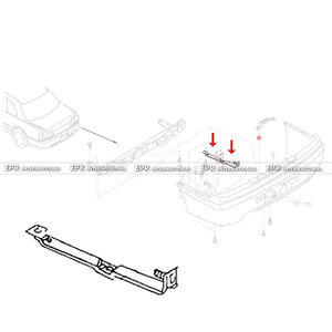 Support latéral de pare-chocs arrière en acier pour Nissan Skyline BNR34 - Product Image 2