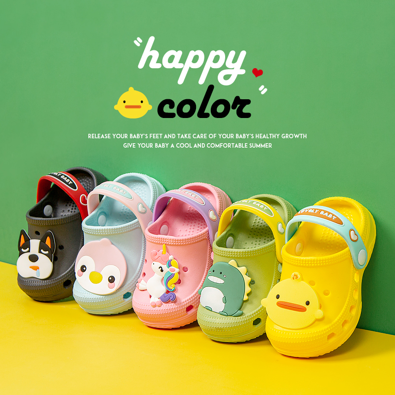 Wholesale Summer Kids Sandals Anti-Slip EVA Cartoon Clog for Boys and Girls Summer Children's Slippers