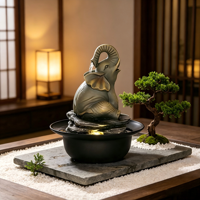 Fontaine de table en forme de trompe d'éléphant avec lumières LED pour la décoration de la maison, du bureau, de la table, cadeau de relaxation intérieur