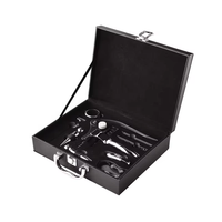 Ensemble de tire-bouchons de luxe 9 pièces en alliage de zinc durable avec tire-bouchon multifonction, accessoires de bar portables