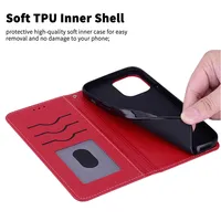 Étui de téléphone à rabat en cuir antichoc compatible avec iPhone 15 14 13 12 11 Pro Max 14 15 Plus