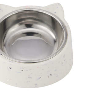 Comedero para Mascotas de Interior, Vietnam, Melamina + Acero Inoxidable, Duradero, Impermeable, Ecológico, Antideslizante, con Protección para el Cuello, Base Alta - Product Image 4