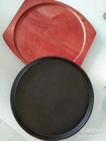 Piring dapur untuk memasak barbekyu, piring dapur dengan alas kayu