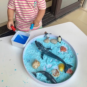 Montessori Waldorf toys Small world play Sensory bin toys Sensory sand Activity Tinker Sorting tray per Baby Boy Girl gift - Product Image 3