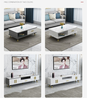 Ensemble de Meubles Modernes en Bois pour Salon : Meubles TV, Tables d'Appoint et Tables Basses