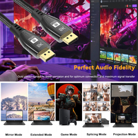Câble plaqué or ultra haute vitesse 1m 2m 3m 5m 8K 50Hz 4K 240Hz Displayport 1.4 Câble DP à DP Câble pour moniteur de jeu