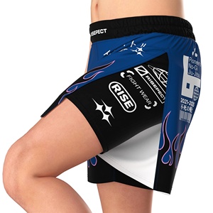 2-in-1-MMA-Shorts mit Doppelter Lage, Ultraweich, Leichtes, Feuchtigkeitsableitendes Material, Ergonomisches Schnittdesign für Kampf- und Wettkampfsport - Product Image 1