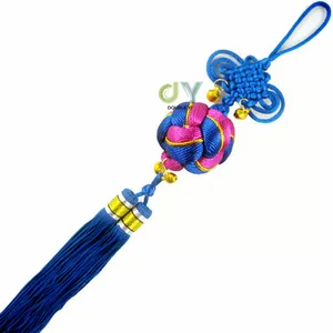 Custom Traditional Chinese New Year Ornaments Chinese Knot With Lucky Ball Decoration Chines Knot Tassel Pendant