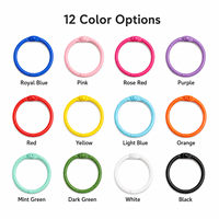 Fournitures de bureau et scolaires : Clips de reliure en métal coloré, anneaux porte-clés, clips pour albums DIY et scrapbooking, pour classeurs, calendriers de bureau et usage de bureau