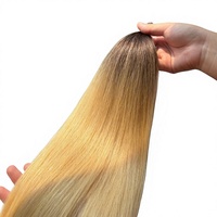 Extensions de cheveux naturels vietnamiens en vrac, super double drawn, fabriquées à partir de cheveux humains, couleurs ombrées # 3/12C