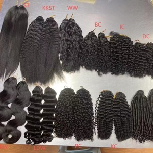 Extensiones de Cabello Virgen Vietnamita 12A 100% Natural sin Procesar, Puntas de 100g, Plumas para Trenzar, Extensiones de Ganchillo, Doble Trama a Máquina, Cabello Rizado a Granel - Product Image 1