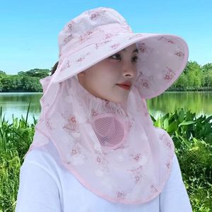 Sombrero de protección solar con cubierta para el cuello, protección UV, transpirable, para mujer, trabajo al aire libre, recolección de té - Product Image 5