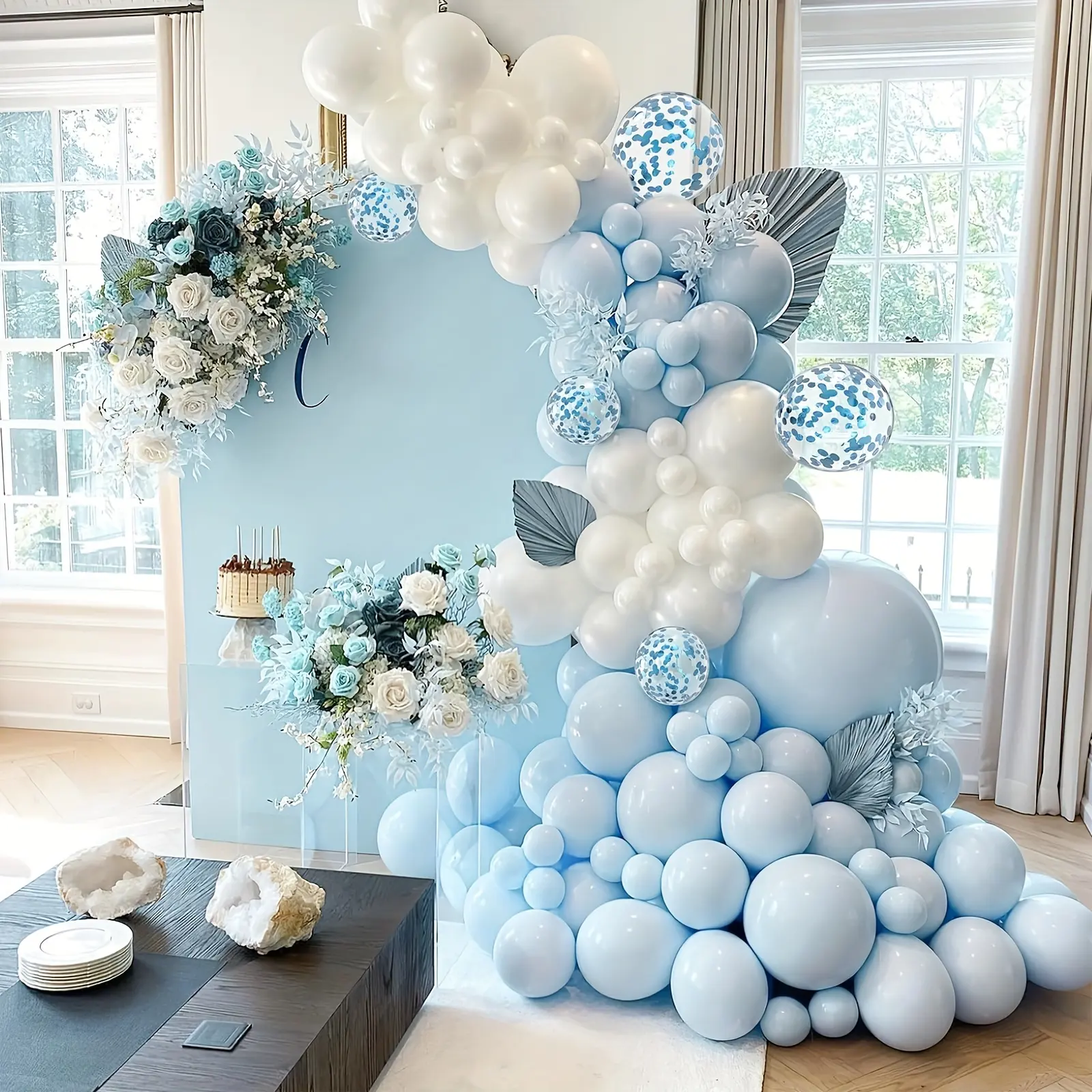 Hot Verkopen 126 Stuks Ballonboog Kit Met Confetti Ballonnen Geschikt Voor Bruiloft Baby Doop Verjaardagsfeestje Decoratie Ballon