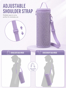 Sac cosmétique en nylon à mailles fines, personnalisable en couleur, avec fermeture éclair, transparent, adorable trousse de maquillage, sacs tendance pour filles, faible MOQ, haute qualité - Product Image 2