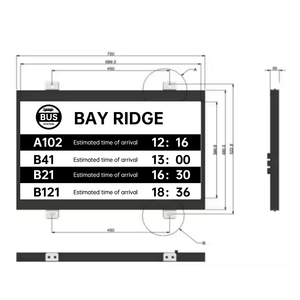 E Ink Display Bus Ec 31.2" <b>Large</b> Smart E Ink Display Public Information <b>Board</b>, Digital Signage, Outdoor Bus Stop Sign Solution - Product Image 1