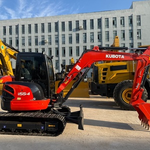 Mini-pelle hydraulique Kubota U55-4 d'occasion à accès restreint, équipement mobile de 5,5 tonnes pour la rénovation de fossés dans les ensembles résidentiels - Product Image 2