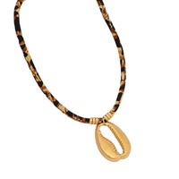 Collier vintage en acier inoxydable avec pendentif en forme de soleil, de papillon et de cœur en cuir tressé plaqué or, bijoux