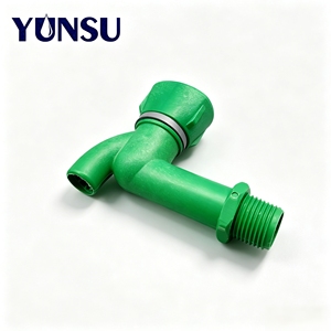 ก๊อกน้ำติดผนังแบบขายส่ง ขนาด DN15 1/2 นิ้ว ฝาปิดสี่เหลี่ยม วัสดุพลาสติก พร้อมวาล์วเซรามิก - Product Image 3